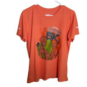 RunDisney Groot 5K Shirt Women's Large Orange Brooks 2025